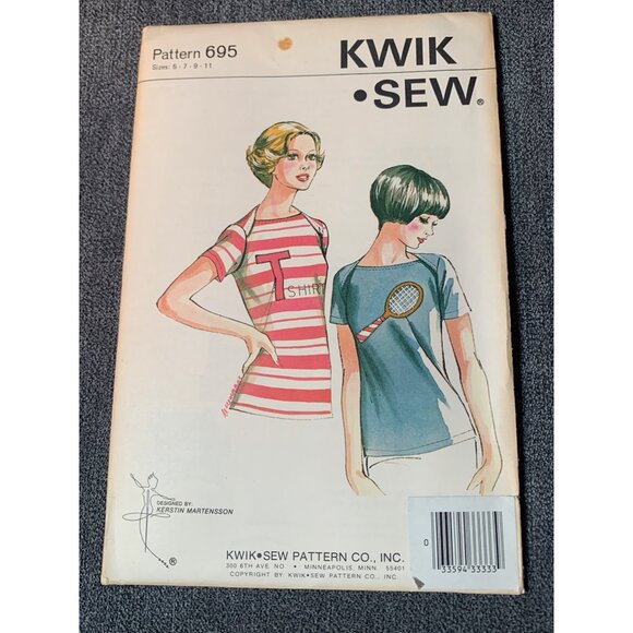 Kwik Sew Misses Shirt Sewing Pattern sz 5-11 695 - uncut - Picture 1 of 3